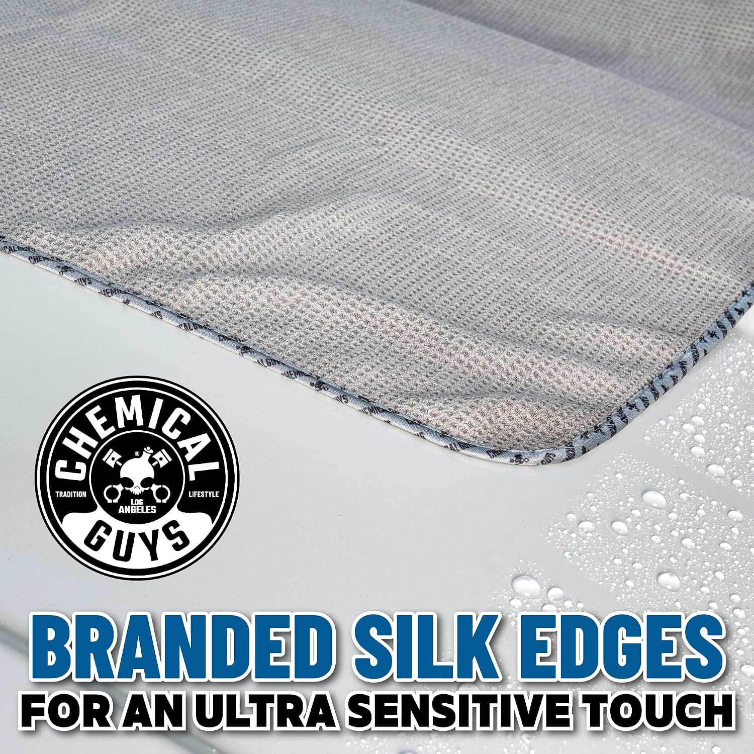 Chemical Guys, Waffle Weave Gray Matter Microfiber Drying Towel, 25 x 36 in | Waffle-weave towel with soft-banded edges soaks up sheeting water for a fast, scratch-free dry on paint and glass. - Image 4