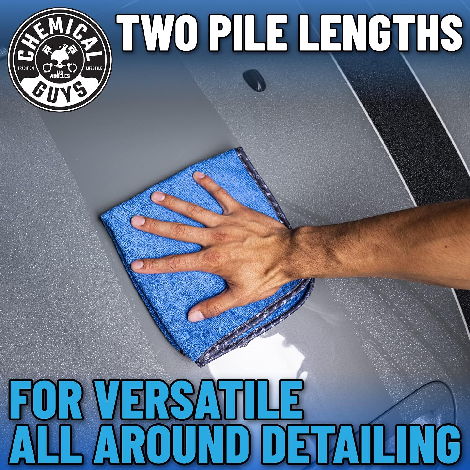 Chemical Guys, Professional Microfiber Towels, 16 x 16 in, Blue, 3 Pack | Ultra-soft, scratch-free towels to buff wax, dry panels and clean glass and interiors, machine washable - Image 10