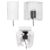 Safety Innovations Twin Door Baby Safety Outlet Cover Box for Babyproofing Outlets – More Interior Space for Extra Large Electrical Plugs and Adapters – Easy to Install – Easy to Use, (1-Pack)