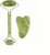 Stone Facial Massage Roller and Gua Sha Set Body Meridian Redness Skin Care Self Care for Men Women Massager for Face Eyes Neck Relieve Fine Lines and Wrinkles Quartz Home Massage 2-Sets Angle Green 4