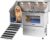 POLIMO Dog Washing Station with LED Display 61″ (Left Ramp), 304 Stainless Steel Dog Bathtub for Large, Medium & Small Dogs, Professional Grooming Tub with Faucet, Storage Drawer, Floor Grate, Window
