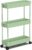 SPACEKEEPER Slim Rolling Storage Cart, 3 Tier Bathroom Organizer Utility Cart Laundry Room Organization Mobile Shelving Unit for Kitchen, Bathroom, Office, Bedroom, Narrow Places, Green