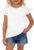 Haloumoning Toddler Baby Girl Ruffle Short Sleeve T Shirts Kids Crew Neck Casual Tops Blouses Basic Tee 9M-8Y