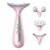 4-in-1 Multi-Area Beauty Care Device with Interchangeable Heads and Three Light Modes, Rechargeable Neck & Face Care Tool (Pastel Pink)