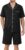 Ekouaer Mens Pajamas Set Summer Short Sleeve Button Up Pjs 2 Piece Sleepwear with Pockets S-XXXL