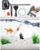 QZQ Aquarium Gravel Cleaner [2026 Edition] Vacuum Fish Tank Vacuum Cleaner Tools for Aquarium Water Changer with Aquarium Thermometers Fish Net kit Use for Fish Tank Cleaning Gravel and Sand