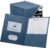 FILE-EZ Two-Pocket Folders, Dark Blue, 125-Pack, Textured Paper, Letter Size (EZ-32423)