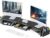gianotter Dual Monitor Stand Riser, Desk Organizer With Drawer and 2 Pen Holders, Computer Monitor Stand, Desk Shelf for Top of Desk (Black)