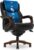 La-Z-Boy Delano Big and Tall Executive Office Chair – Ergonomic Lumbar Support Memory Foam – Bonded Leather Desk Chair for Home Office – Mahogany Wood Arms – Black