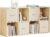 8 Cube Storage Organizer – Solid Wood Bookshelf with 4 Storage Bins, Cube Shelf with 2 Removable Back Panels, Vertical or Horizontal Bookcase, Open Book Shelf for Bedroom, Living Room, Office