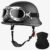 German Style Motorcycle Helmet DOT Approved with Goggles & Mask – Retro Half Helmet with Quick Release Buckle for Motorcycle Motorbike Cruiser, Scooter, Chopper (Adult Men & Women)