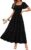 PRETTYGARDEN Summer Dresses for Women 2026 Boho Maxi Smocked Spring Wedding Guest Square Neck Short Sleeve Swiss Dot Dress