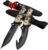 MOSSY OAK Fixed Blade Hunting Knife Set – 2 Piece, Full Tang Handle Straight Edge and Gut Hook Blades Game Processing Knife, Sheath Included