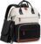 LOVEVOOK Diaper Bag Backpack, Baby Bag with Changing Station, Large Diaper Backpack for Mom Dads, Waterproof Mommy Bag for Boy and Girl, Travel Essential Baby Shower, Black-Beige