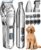 oneisall Dog Clippers for Grooming Thick/Heavy Coats, 4-in-1 Dog Grooming Kit Low Noise with Stainless Steel Blade, Cordless Dogs Paw Trimmer Pet Nail Grinder for Small & Large Dogs Cats Animals