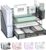 WALI Desk File Organizer, 4 Tier Desktop Paper Letter Tray Organizer with Drawer and 2 Pen Holders, Office Desk Accessories & Workspace Organizers for Office, Home Supplies(DO005DH-B), 1 Pack, Black