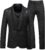 MOGU Suits for Men, Floral Tuxedo Set with Shawl Lapel, 1-Button Blazer, Vest & Elastic Waist Pants, 3-Piece