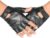 Classic Black Fingerless Motorcycle Gloves – PU Leather Minimalist Biker Gloves for City Commute & Daily Riding