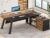 SEDETA 71″ Executive Desk with File Cabinet, Large Office Desk with Drawers and Shelves, L Shaped Computer Desk with Power Outlets, Business Furniture Desk Workstation for Home Office, Walnut