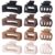SMKSL 12 Pcs Hair Clips for Women 3 Styles Small Medium Large Claw Clips for Thin Thick Curly Hair, Strong Hold & Non-Slip Hair Clips, Stylish Matte Hair Accessories Ideal Gifts for Women (Brown)