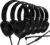 Sonitum Premium Classroom Headphone & Mic Set 3.5mm Jack Stereo Sound Earphones with Microphone & Soft Swivel On Ear Pads- Perfect for E-Learning, Meetings, Calls – Bulk Pack of 5 (Black)
