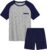 MoFiz Mens Pajama Set Pjs Sleepwear Nightwear Lightweight Quick Dry Soft Short Sleeve V-Neck Summer Pjs Sleep Set With Pocket