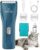 oneisall Pet Clipper for Cat Matted Hair, Pet Shaver for Cats Quiet Pet Clippers Waterproof Cordless Cat Clippers for Matted Long Hair with Storage Bag (Green)