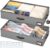 OIAHOMY 2 Pack Under Bed Storage with 4 Compression Bags, Underbed Organizers for Bedroom & Closet, Fits Beds Higher than 5.9″, Space-Saving for Seasonal Clothes, Blankets & Shoes – Grey