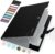 Sooez Accordion File Organizer, Letter Size Expanding File Folder with Labels, 5 Pocket Folders for Document, Portable Paper Bill Receipt Organizer for Home School Office Supplies, A4 Size, Black