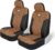 Cat® MeshFlex Automotive Seat Covers for Cars Trucks and SUVs (Set of 2) – Beige Car Seat Covers for Front Seats, Truck Seat Protectors with Comfortable Mesh Back, Auto Interior Covers | Airbag Compatible Interior Protection for Trucks, Suv, and Cars – (2) Front Seat Protectors Automotive and Truck Accessories