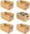M4DECOR Set of 6 Water Hyacinth Storage Baskets – Wicker Storage Baskets for Shelves, Pantry Baskets for Organizing, Handwoven Wicker Baskets for Storage (Medium)