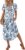 OFEEFAN Summer Dresses for Women 2026 Casual Midi Dresses Beach Vacation Outfits Tshirt Dress with Pockets Resort Wear