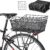 Rear Bike Basket – Large Bicycle Rear Basket with Cargo Net and Waterproof Cover, Wire Bike Baskets Rear Large Capacity (NO Bike Rack Include)