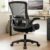 NEO CHAIR Office Desk Gaming Chair Computer High Back Mesh Seat with Rolling Wheels Ergonomic Adjustable Comfy Flip-up Armrests Lumbar Support Height for Home (Black)