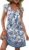 OFEEFAN Womens Summer Dresses 2026 Ruffle Sleeve V Neck Loose Swing Sundresses with Pockets Plain/Print
