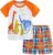Bumeex Toddler Boy Clothes 100% Cotton Jersey Short Sleeve T-Shirt and Short Clothing Set with Pockets Outfits 2-7T