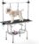 Lyromix 36”Large Dog Grooming Table, Adjustable Cat Drying Desktop with Arms, Nooses, Mesh Tray, Foldable Pet Station at Home, Maximum Capacity Up to 330Lb, 36inch, Black
