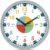 OWLCONIC Clock for Kids – Educational Analog Learning Wall Clock, Non Ticking Teaching Clock for Classroom & Homeschool, Silent Kids Bedroom Décor Multicolor