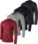 Real Essentials 4 Pack: Mens Long Sleeve Dry Fit T Shirts Hiking Fishing Workout Gym Work Sun UPF 50 Wicking Running Tee