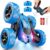 QUNREDA Remote Control Car, RC Cars Toys for Kids Ages 6-12, 4WD Stunt Car with LED Lights & 360° Flips, 2.4GHz, Upgraded USB-C Modular Batteries, 8-10 Year Old Boys Birthday Gift 1-Blue