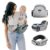 Tushbaby Original Hip Seat Baby Carrier for Babies & Toddlers up to 45 lbs, Safety Certified, Lightweight No-Foam Design with Storage, Grey